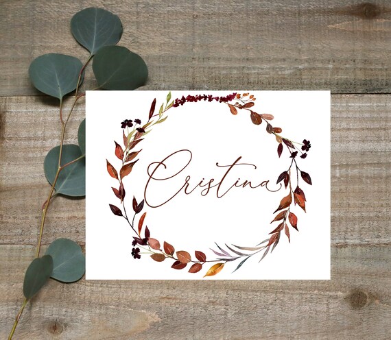 Fall Wreath Bridesmaid Proposal Card Will You Be My Bridesmaid