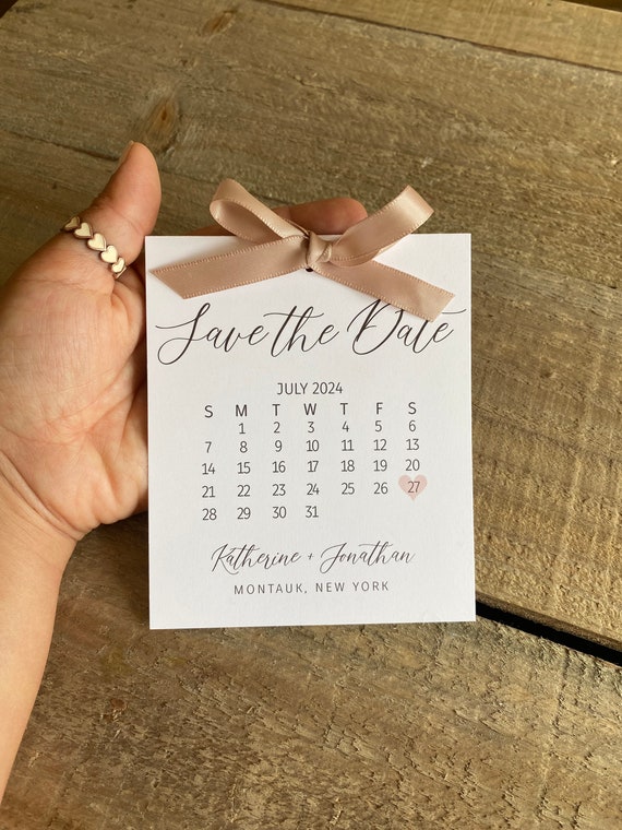 Save The Date, Bridesmaid Calendar proposal, Bridesmaid save the date  with bow, wedding date card for bridesmaid box, unique proposal card