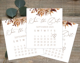 Save the date, Calendar Card,  Bridesmaid proposal, Autumn watercolor floral, Will you be my Bridesmaid? Maid of Honor, Matron of honor