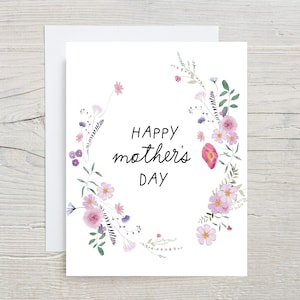 Carte florale de fête des mères, bonne fête des mères, carte pour la fête des mères, maman maman grand-mère, cartes pour elle, carte personnalisée de fête des mères