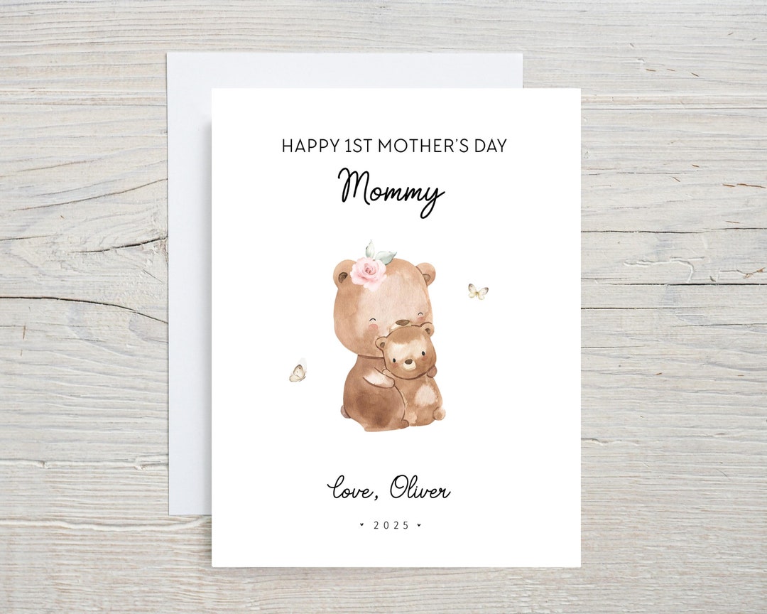 Happy First Mothers Day Card, From Baby, 1st Mothers Day, Card for ...