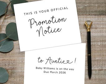 Promotion Notice to Aunt, Official promotion to Auntie, Going to be a Titi, pregnancy announcement, we're pregnant, From Bestie to Auntie