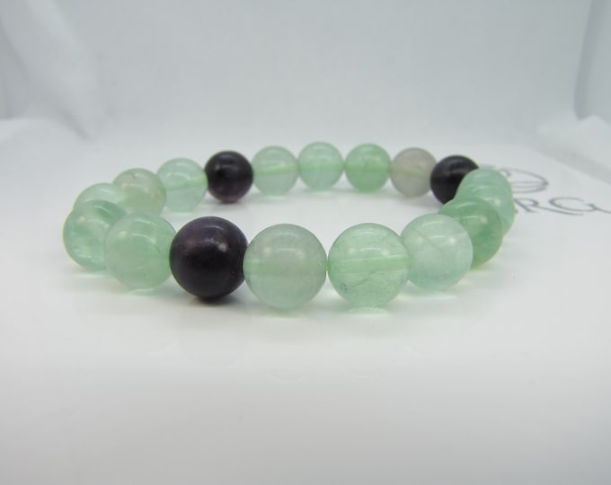 Natural Fluorite Bracelet 10 mm bead