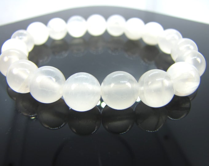 AAA Selenite bracelet 10 mm bead