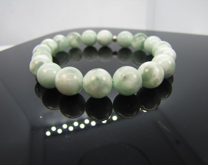 AA Green Angelite  Bracelet 10 mm bead