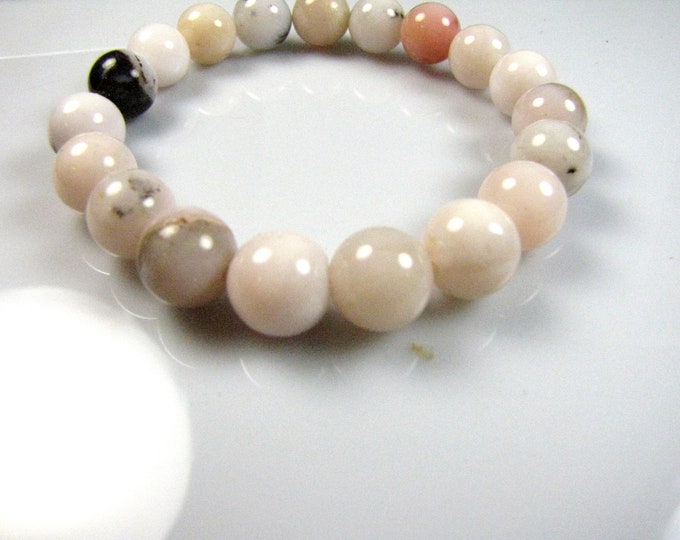 Natural Pink Opal bracelet 10 mm bead