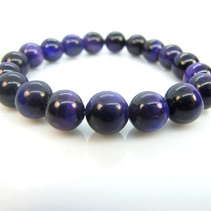 AAA Purple Tiger Eye bracelet 10 mm bead