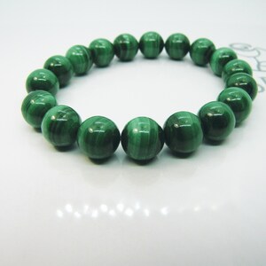 Natural gemstone bracelet Malachite 10 mm bead  AAA grade