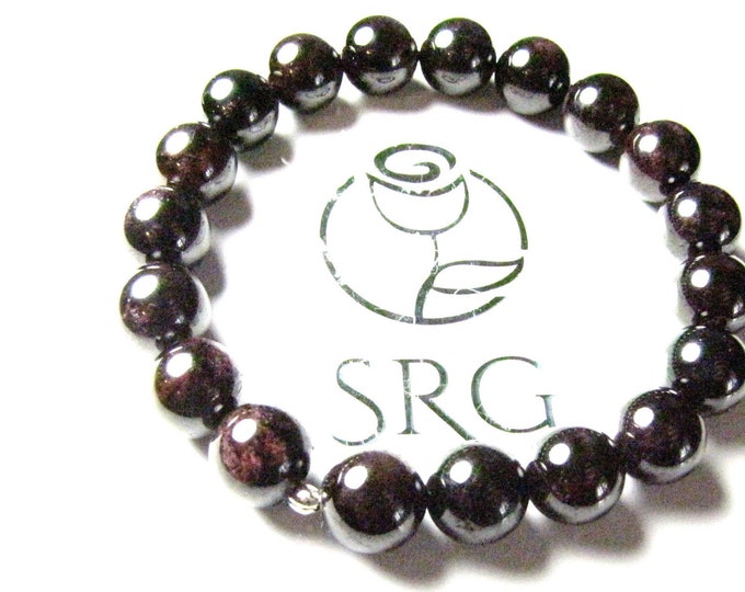 Natural Red Garnet bracelet 10 mm bead