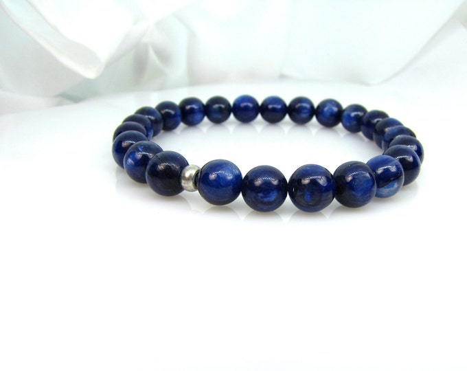 AAA Natural Kyanite Stacking Yoga Bracelet 8 mm bead