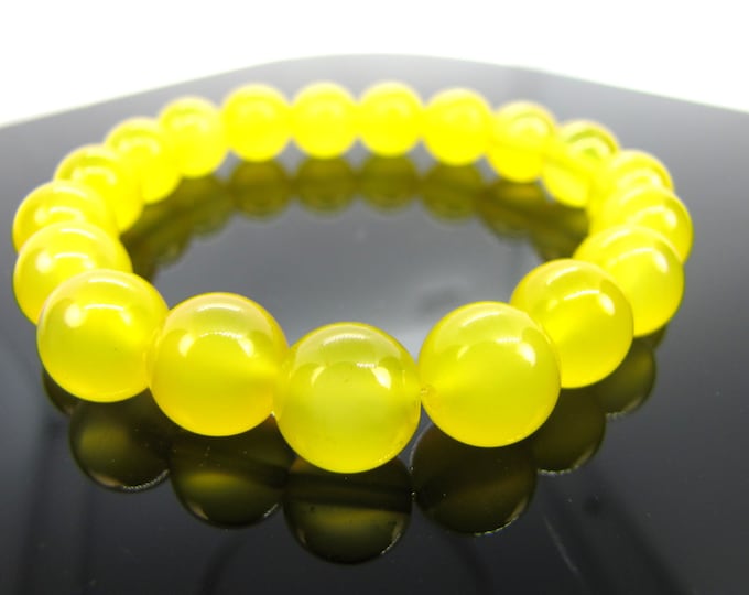 Natural Yellow Agate bracelet 10 mm bead