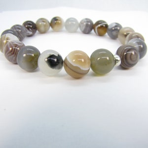AAA Botswana Agate stone bracelet 10 mm
