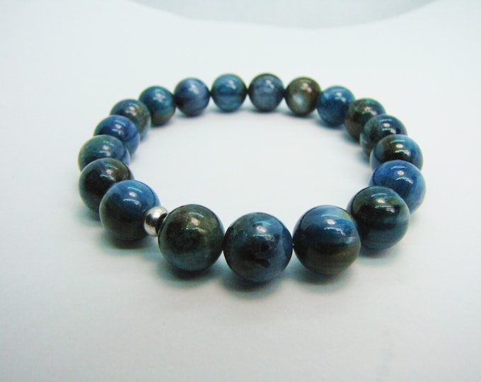 AAA gemstone kyanite bracelet 10 mm bead