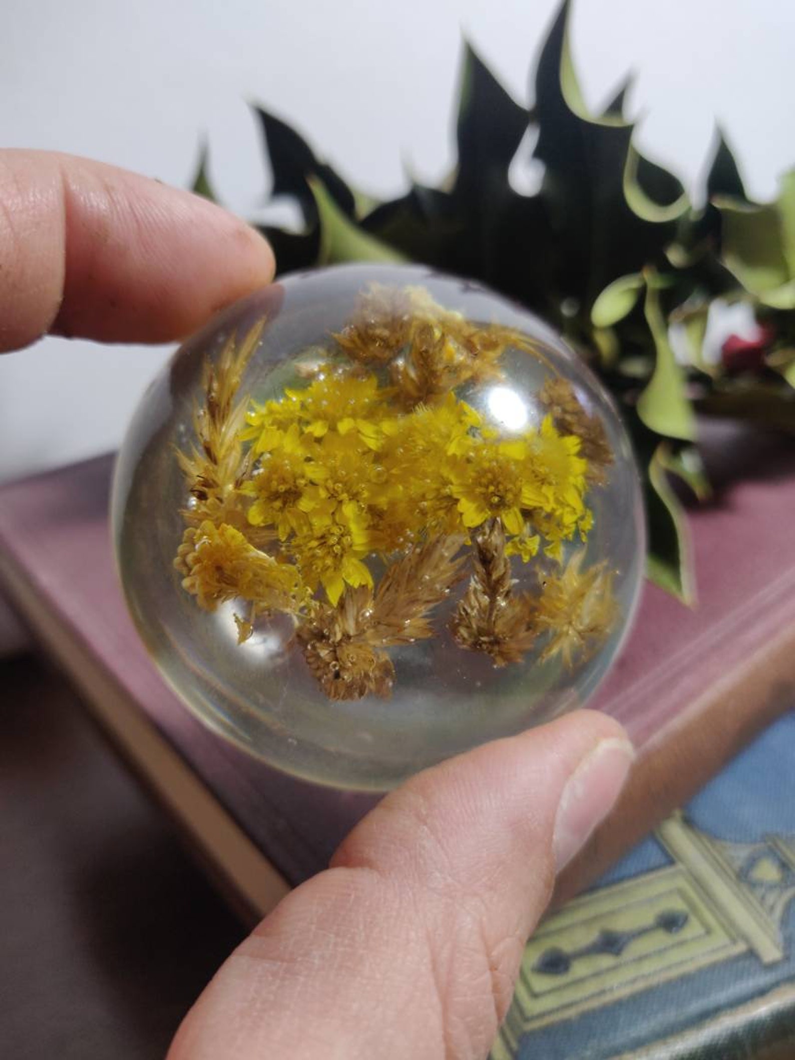 SMALL Dried Flowers Epoxy Paperweight Etsy Denmark