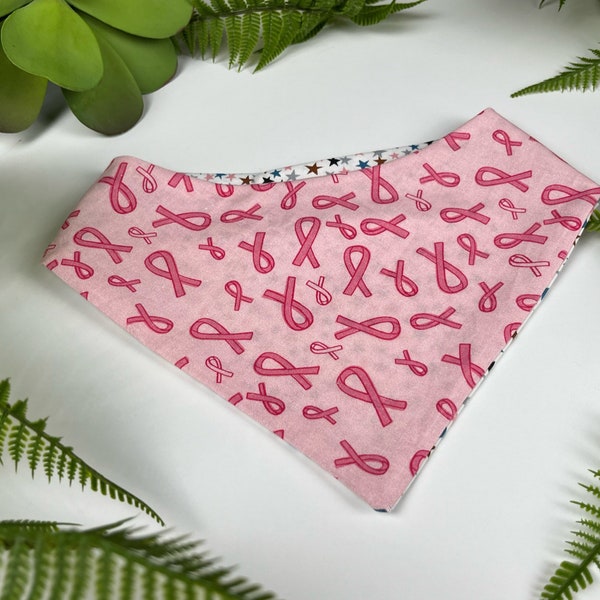 Breast Cancer Awareness Reversible Pet Bandana