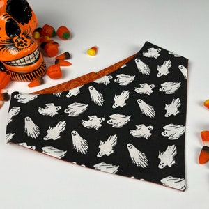 Glowing Ghost Reversible Pet Bandana