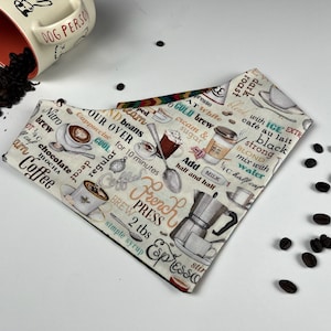 Coffee Lover Reversible Pet Bandana