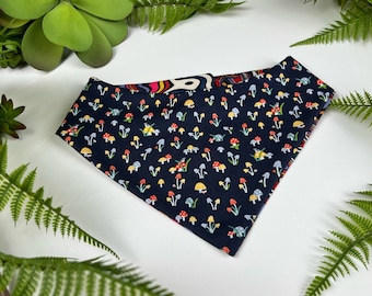 Mushroom Reversible Pet Bandana