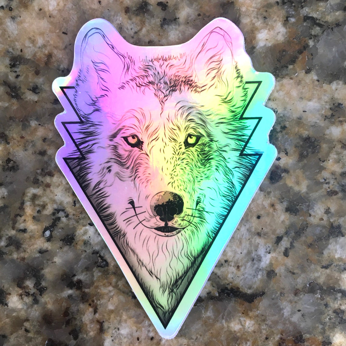 Wolves Decal Holographic Wolf and She-wolf Sticker / Wolf Decal / Water - Etsy