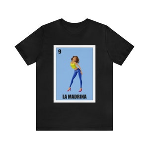 T-shirt unisex La Madrina Mexican Loteria / Camicia da bingo latina La Madrina / T-shirt Madrina Loteria