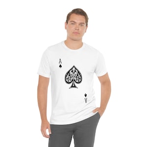 Ace of Spades Playing Card Shirt | Poker Player Card T-Shirt | Spades Halloween Card Costume Shirt