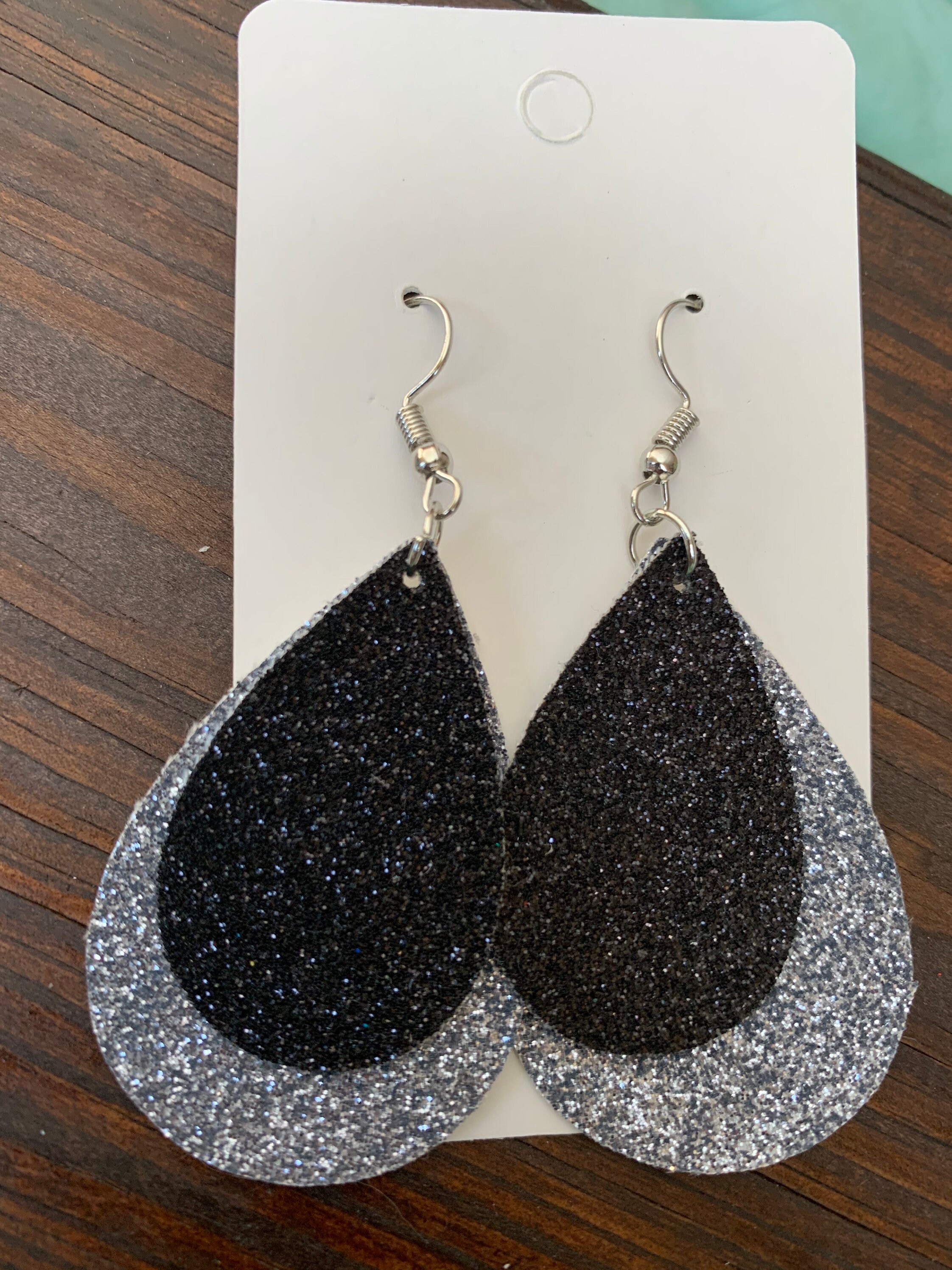 Faux leather earrings Etsy