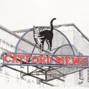 Catford Mews. A5 Giclée-print