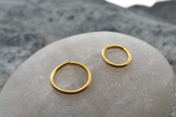 Tiny Secret Nose Hoop Ring in 14k Gold | Maison Miru