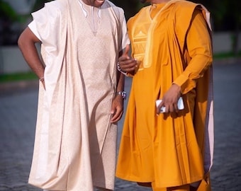 AGBADA, AGBADA for men, African AGBADA, African men's clothing, African men's wear, African wedding suit, Groomsmen suit, Groom's suit, suit