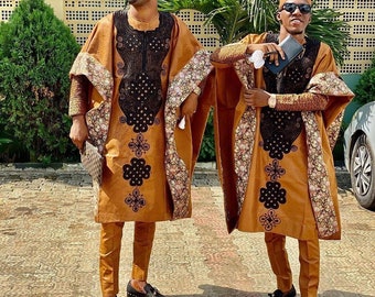 AGBADA, AGBADA for men, African AGBADA, African wedding suit, African men's clothing, Groomsmen suit, Groom's suit, African men's wear, suit