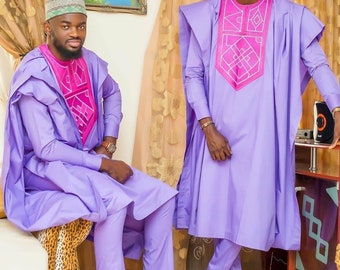 AGBADA, AGBADA for men, African AGBADA, wedding suit, Groomsmen suit, Groom's suit, African men's clothing, African men's wear, African suit