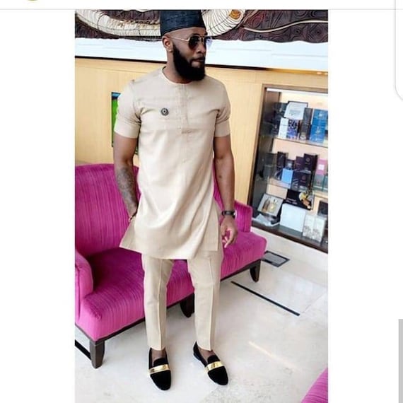 Buy Men s Kaftan Men s Traditional Wear Senator Wear African Men s Suit Groomsmen Suit Agbada for Men Agbada Styles for Men Men Clothing Online in India Etsy