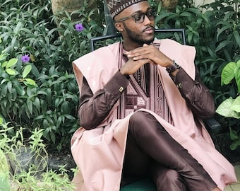 AGBADA, AGBADa africana, ropa de hombre africano, traje de novia africano, traje de padrinos de boda, traje de novio, traje de novia africano, ENVÍO GRATIS