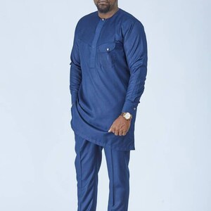 Navy Blue suit, custom made suit, African men's clothing, African wedding suit, African men's wear, Groomsmen suit, Groom's suit, men's suit