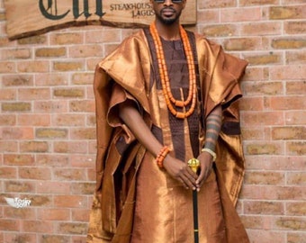 Aso Oke, AGBADA, AGBADA for men, African AGBADA, African wedding suit, African men's wear, Groom's suit, Groomsmen suit, African attire men