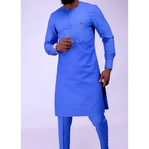 Royal Blue Suit African Men's Wear Men's Traditional - Etsy