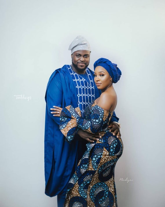 Royal Blue AGBADA, African AGBADA, AGBADA for Men, Men's Clothing