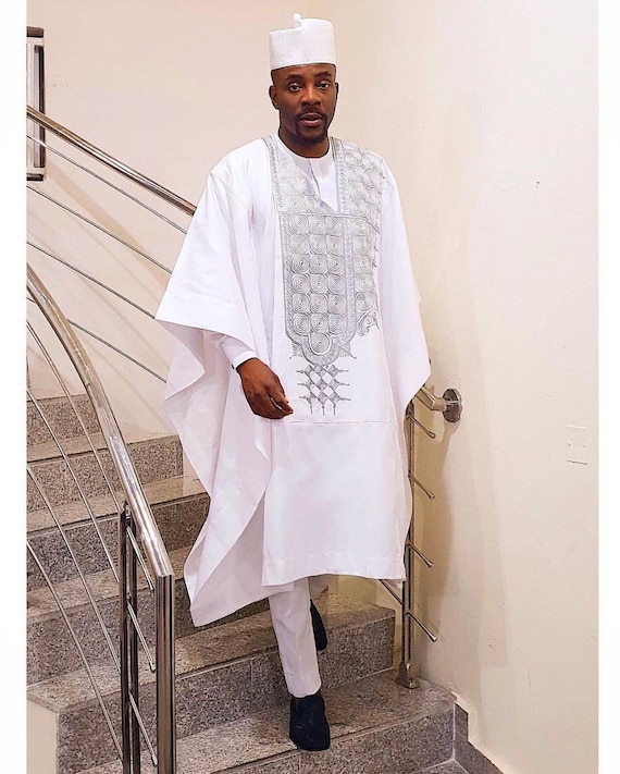 AGBADA, African AGBADa for men, African wedding suit, Groom's suit, Groomsmen suit, Bespoke wedding outfit, men's clothing, FREE SHIPPING