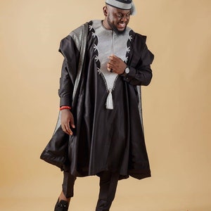 AGBADA, African AGBADA, AGBADA for men, African wedding suit, African men's clothing, Groomsmen suit, Groom's suit, 3 piece men's suit image 1