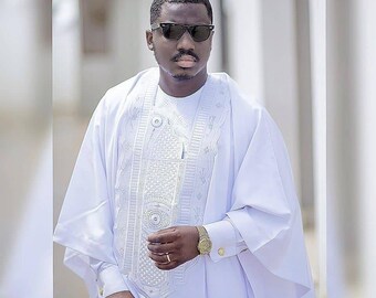 white agbada styles