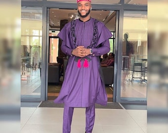 AGBADA, African AGBADA, AGBADA for men, African suit, 3 piece outfits, African wedding suit, Groomsmen suit, African men's clothing, Dashiki