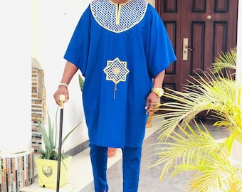 男性用AGBADA、アグバダスタイルの男性、アグバダ、男性の伝統衣装、アフリカのウェディングスーツ、アフリカの男性服、花婿の付添人のスーツ、花婿のスーツ