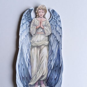 4 troqueles grandes de ángeles, festivos navideños, religiosos, recortes espirituales para adornos de tarjetas, fabricación de tarjetas, álbumes de recortes, diario