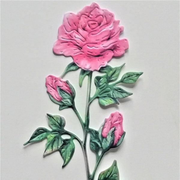 die cut roses, Carnation Crafts, pink roses