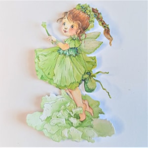 6 x Hübsche kleine Feen Stanzteile, Grüne Feen Karten Topper, Papierfiguren, Kartendekoration, Scrapbooking, Junk Journaling