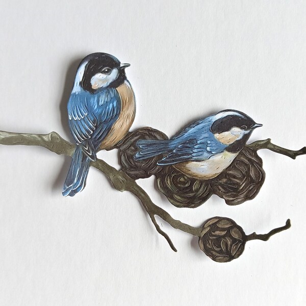 Inlovearts Birds Tree And Bench Cutting Dies