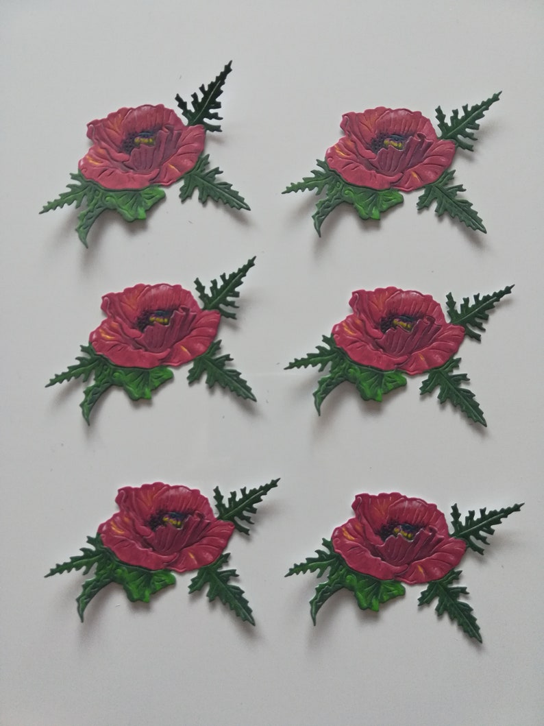 Poppy die cuts Tattered Lace Charisma die cuts Remembrance Etsy