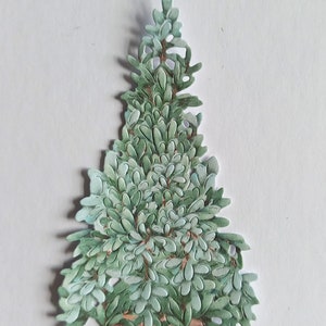 4 x boom op een houten standaard stansen, hoge boomuitsparingen voor scrapbooking, woondecoratie, ephemera, kerstkaarten maken en journaling
