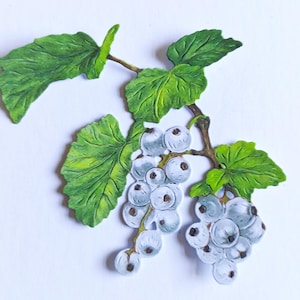 6 branches de baies blanches découpées, décorations de carte en feuillage vert, découpes festives pour la fabrication de cartes, décoration d'intérieur, scrapbooking et journalisation