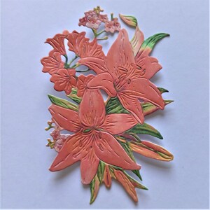Lírio rosa cortado x 4, ramo de flores cortadas de lírio